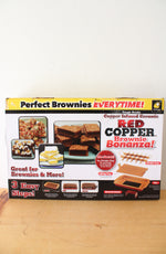 NEW BulbHead Red Copper Brownie Bonanza Brownie Baking Pan