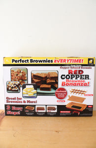 NEW BulbHead Red Copper Brownie Bonanza Brownie Baking Pan