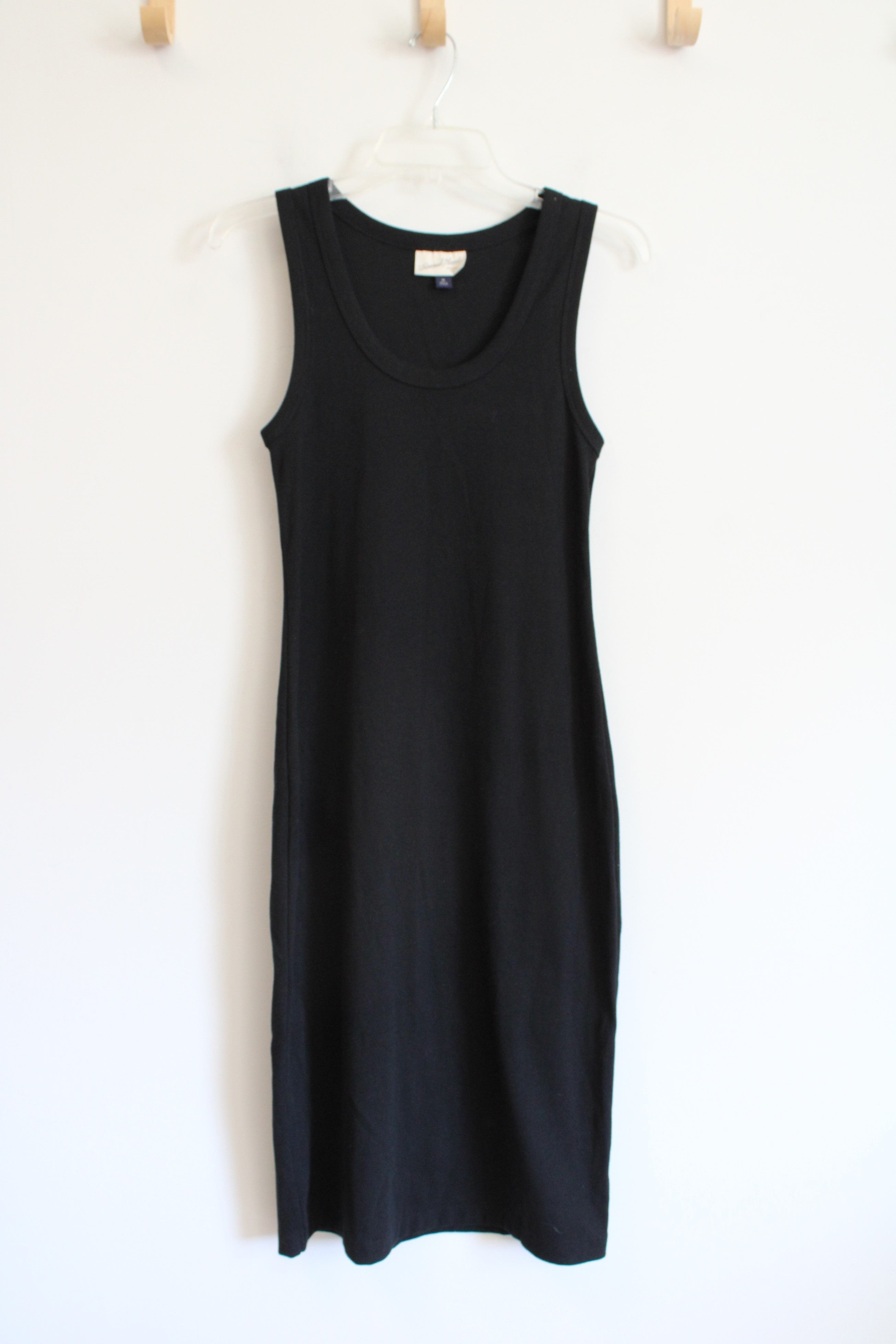 Universal Thread Ribbed Fitted Black Tank Dress | M