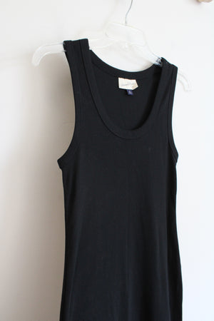 Universal Thread Ribbed Fitted Black Tank Dress | M