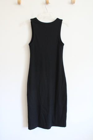 Universal Thread Ribbed Fitted Black Tank Dress | M