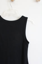 Universal Thread Ribbed Fitted Black Tank Dress | M