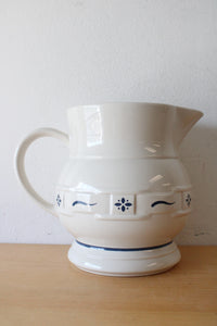 Longaberger Pottery Woven Traditions Pitcher