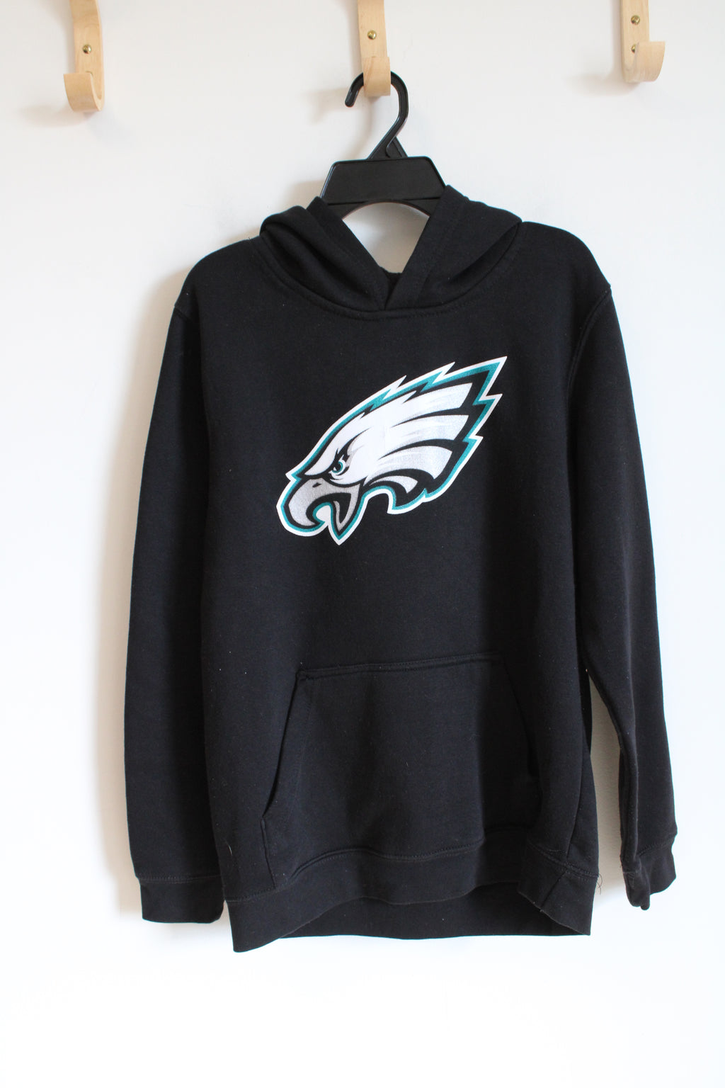 Outer Stuff Black Philadelphia Eagles Hoodie | Youth L (14/16)