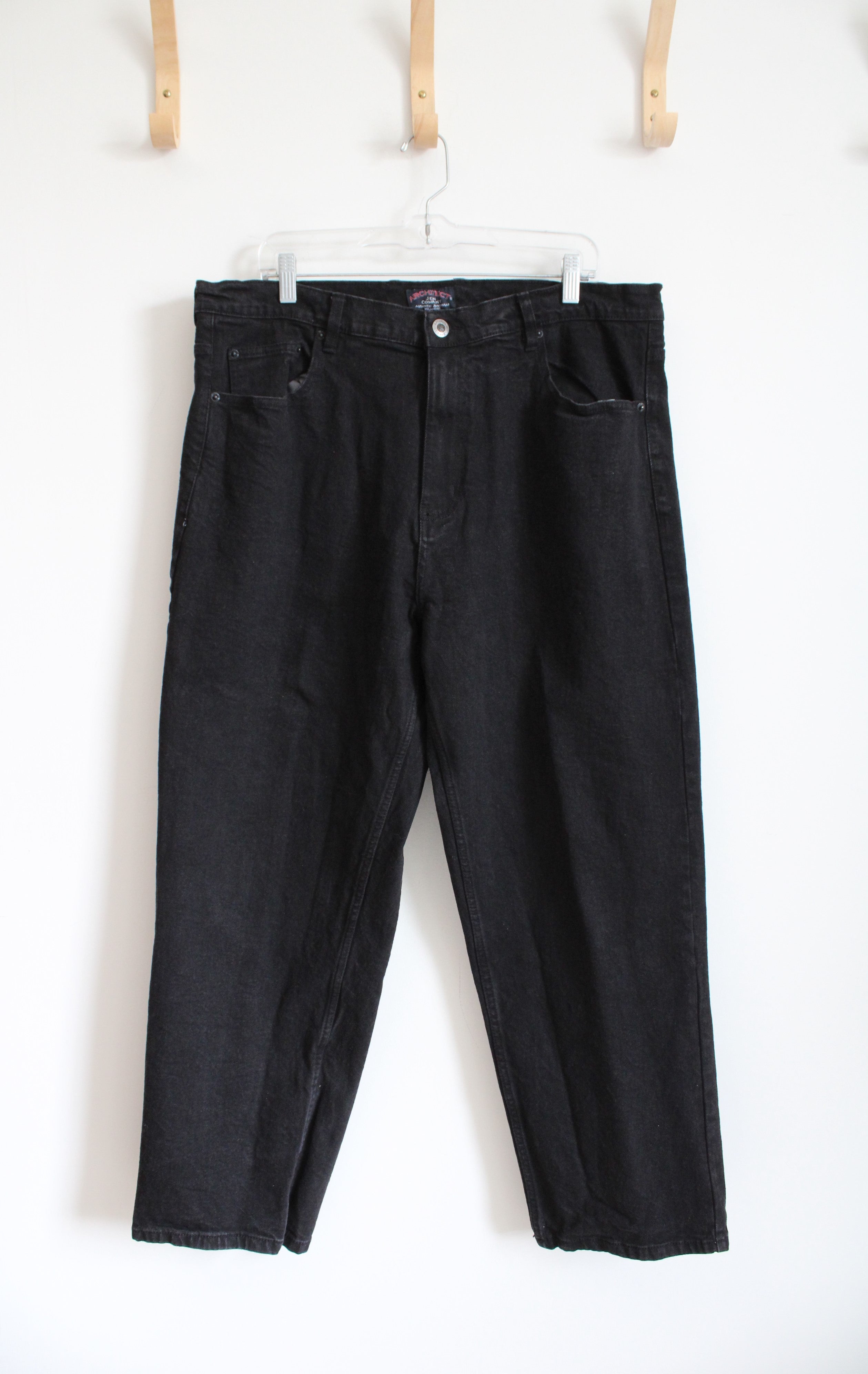 Architect Relaxed Fit Black Jeans | 40X29