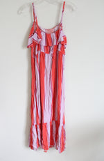 Old Navy Purple & Orange Striped Maxi Dress | M