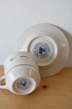 Longaberger Pottery Woven Traditions Tea Cup & Saucer Set