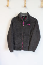 The North Face Fuzzy Gray & Pink Lined Jacket | Youth S