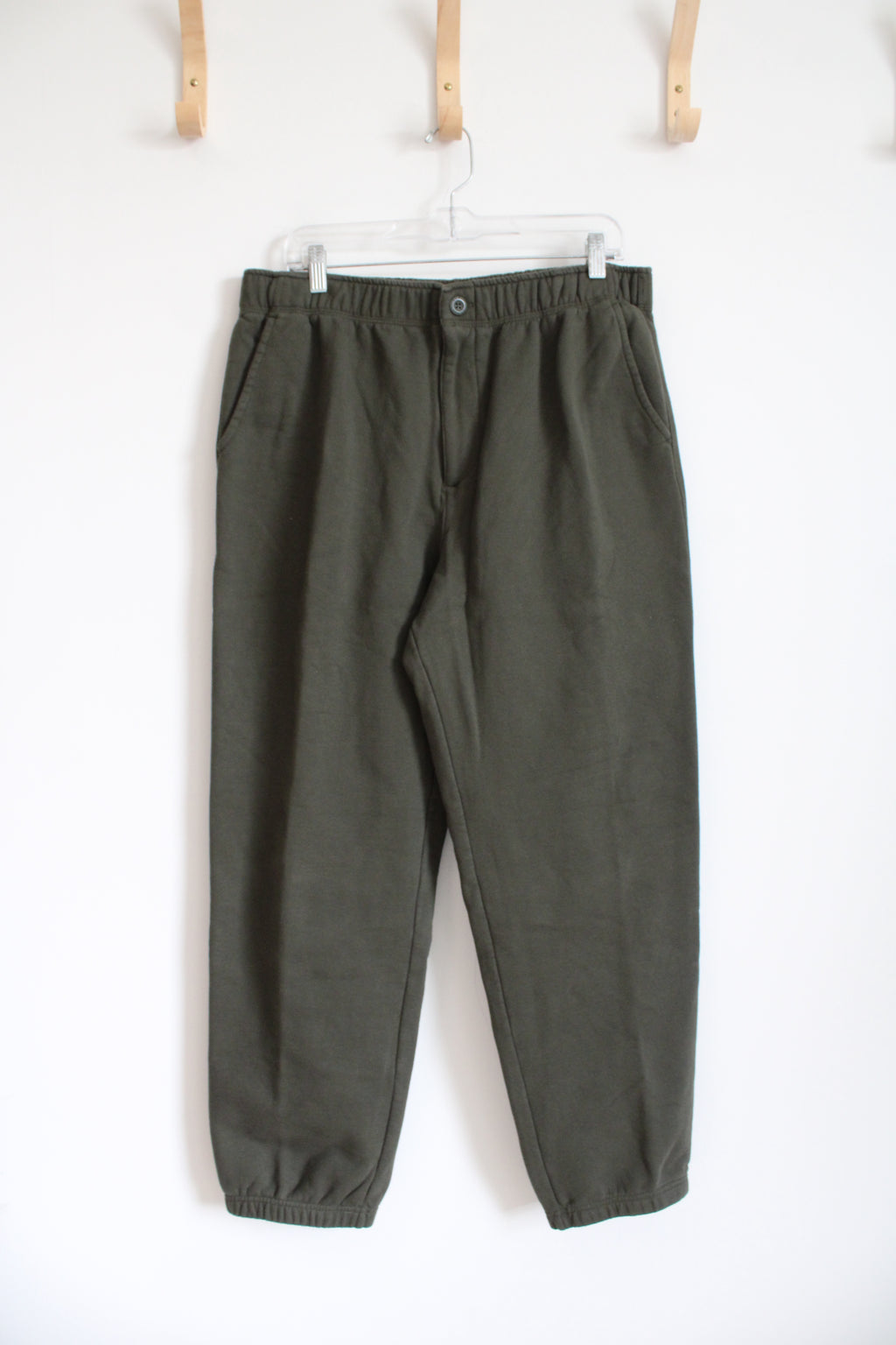 L.L. Bean Regular Fit Olive Green Sweatpants | L