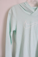 Nike Dri-Fit Light Blue Long Sleeved Hooded Shirt | XS