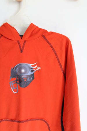 Tek Gear Orange Flame Football Helmet Hoodie | Youth XL (18/20)