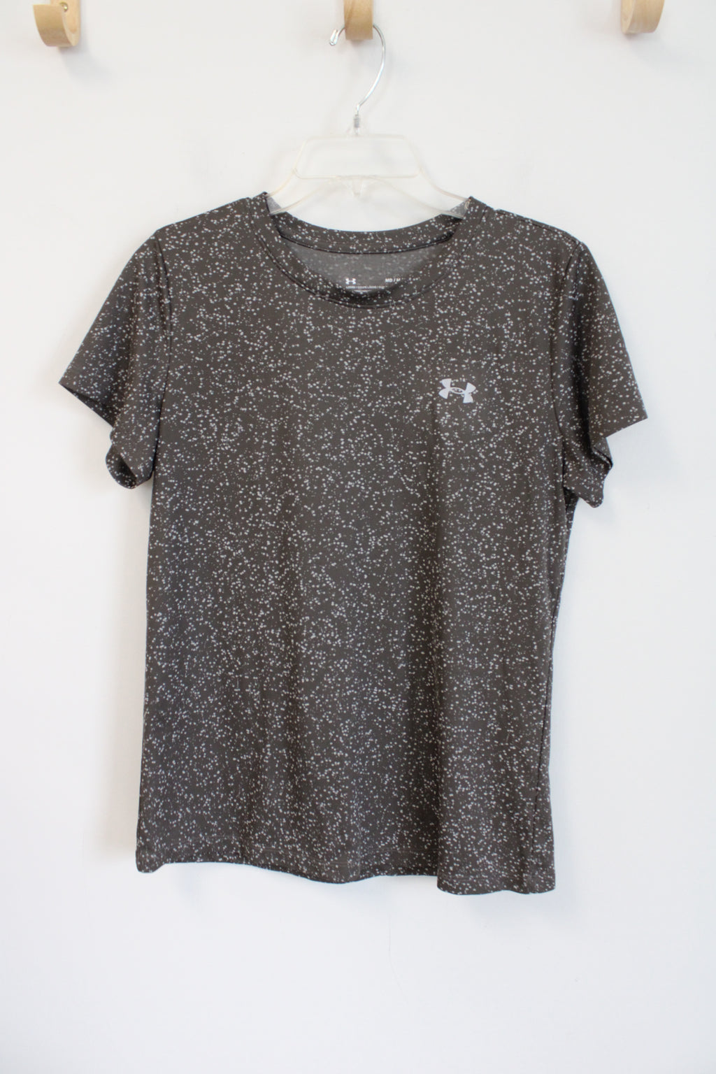 Under Armour Green Gray Speckled Athletic Top | M