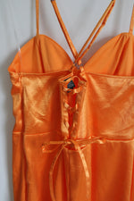 Wild Fable Orange Satin Dress | L