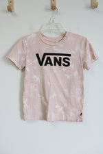 Vans Pink Tie Dye Logo Tee Shirt | XS