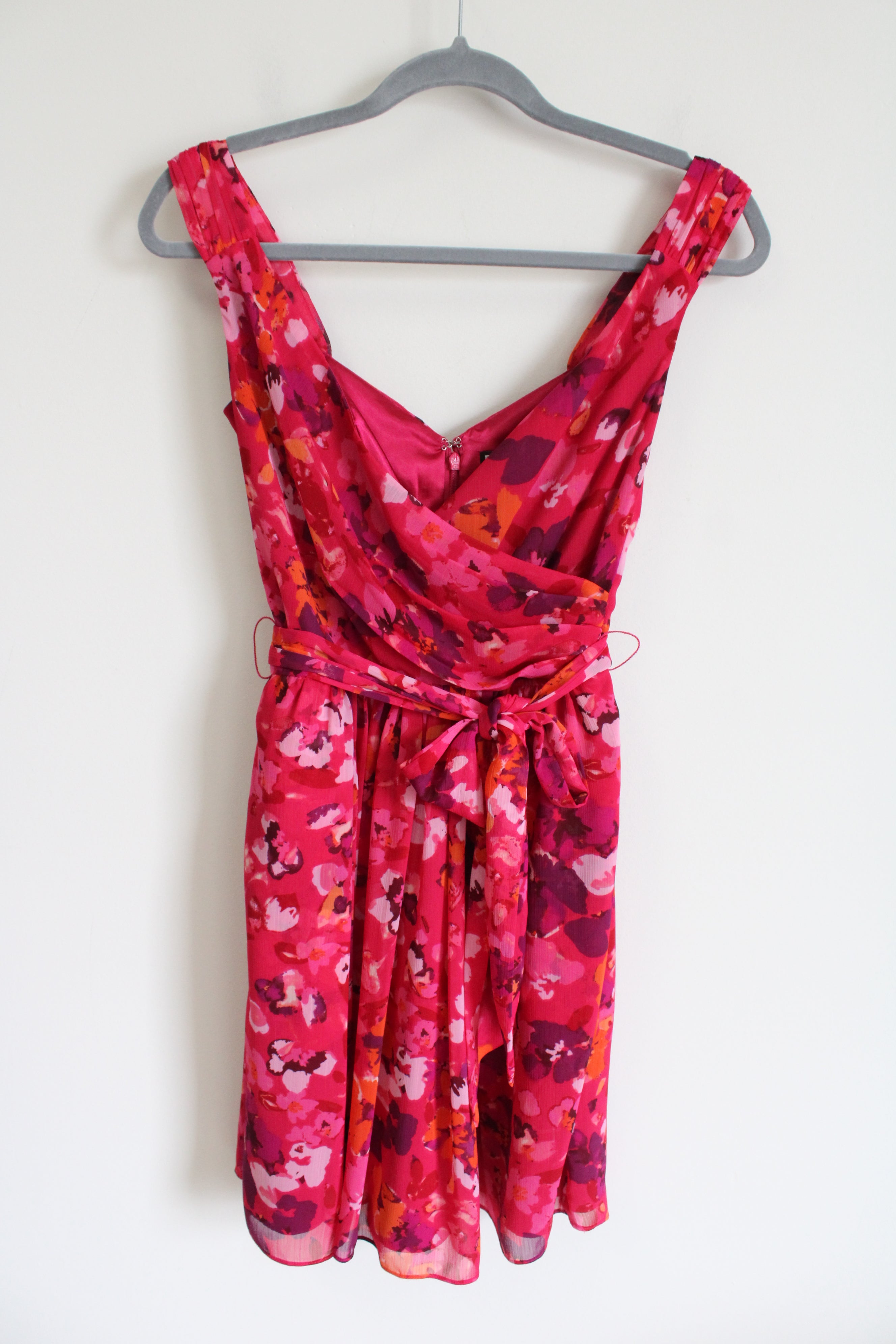 Express Pink & Orange Floral Dress | 0