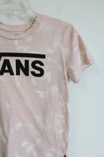Vans Pink Tie Dye Logo Tee Shirt | XS
