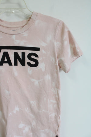 Vans Pink Tie Dye Logo Tee Shirt | XS