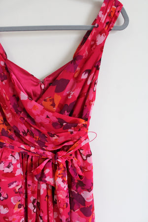 Express Pink & Orange Floral Dress | 0