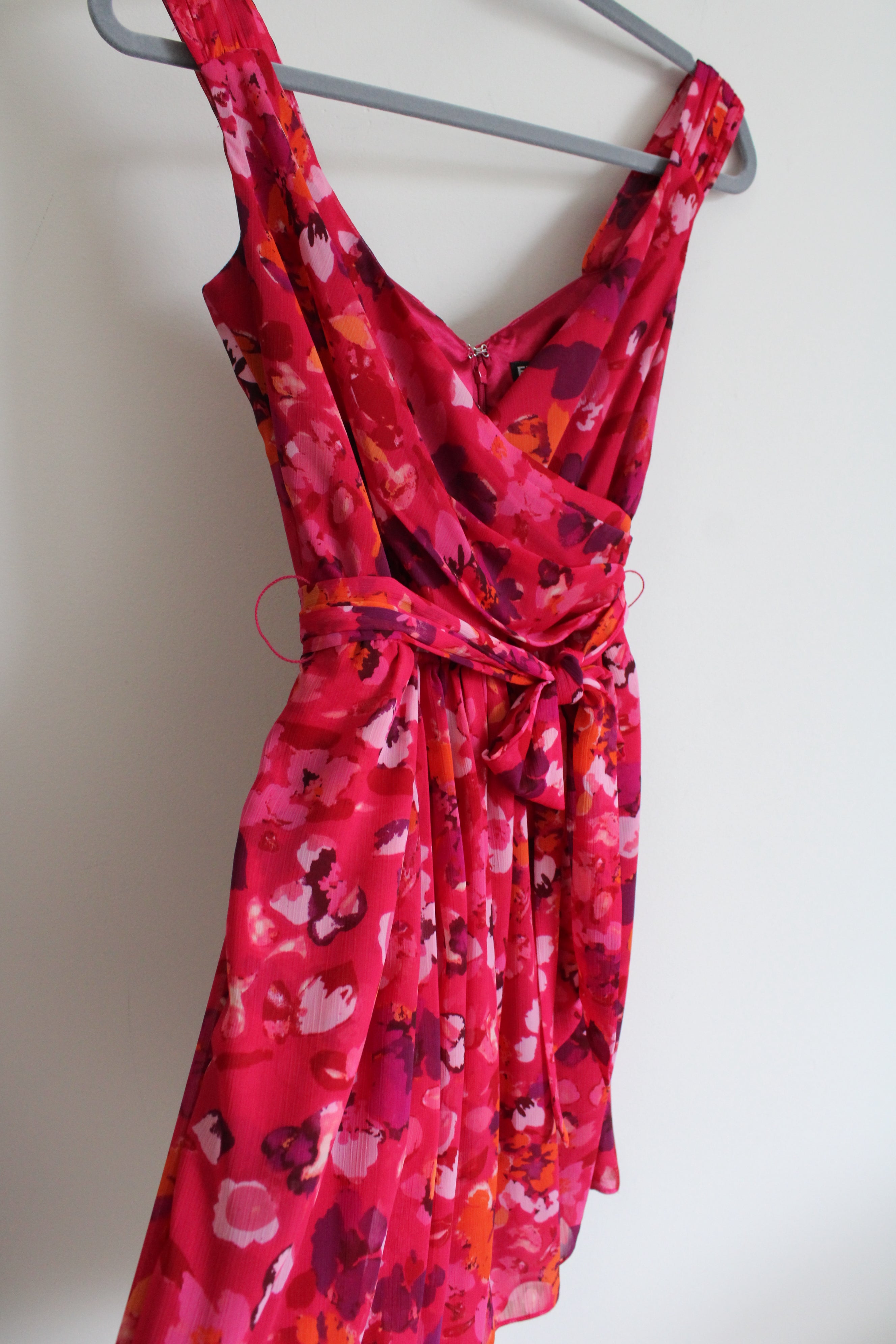 Express Pink & Orange Floral Dress | 0