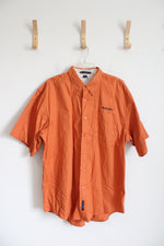 Port Authority Kubota Orange Short Sleeved Button Down Shirt | XL