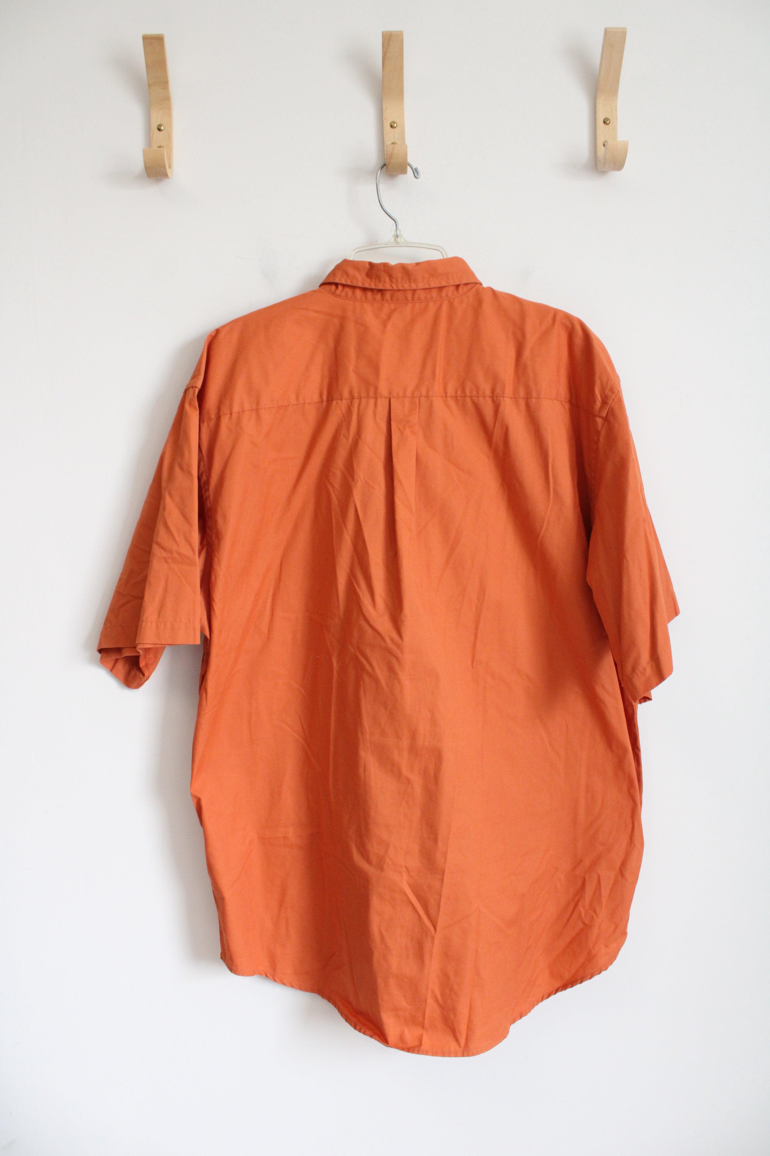 Port Authority Kubota Orange Short Sleeved Button Down Shirt | XL