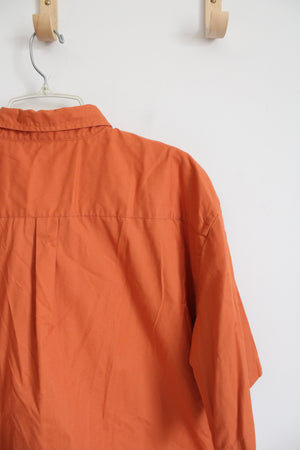 Port Authority Kubota Orange Short Sleeved Button Down Shirt | XL