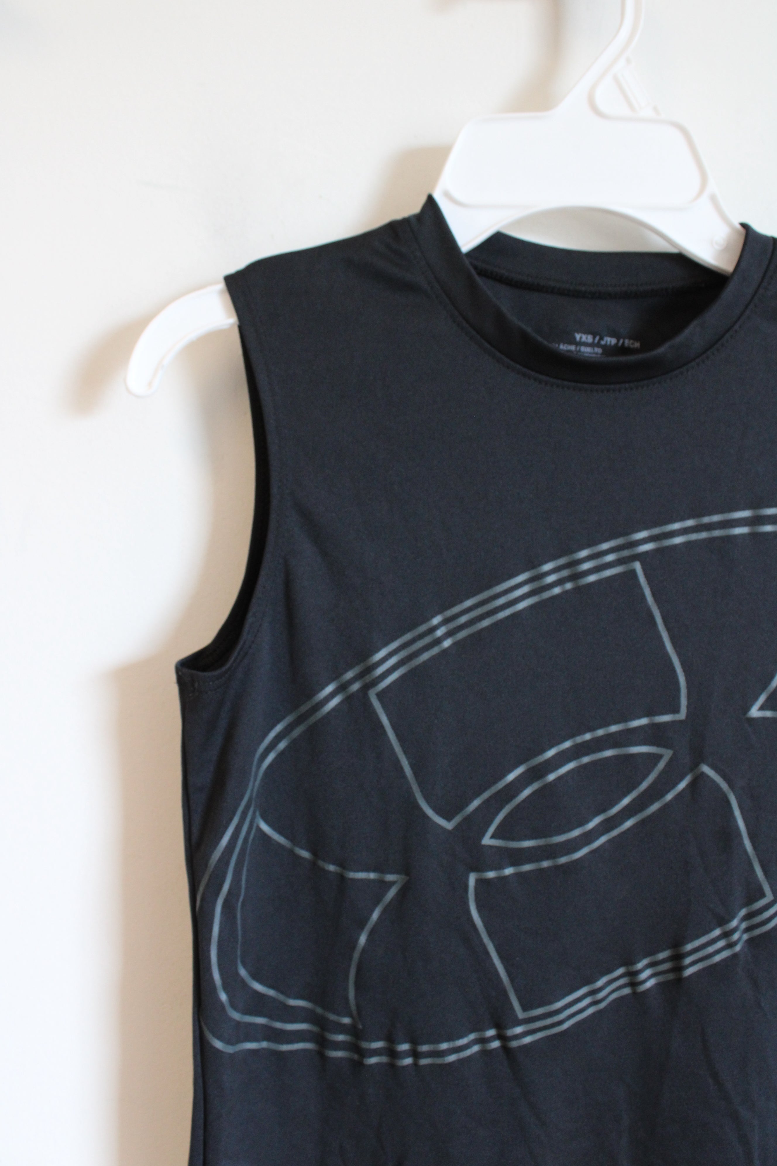 Under Armour Black Muscle Tank | Youth XS (8)