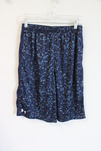 Under Armour Blue & Gray Patterned Athletic Shorts | Youth XL