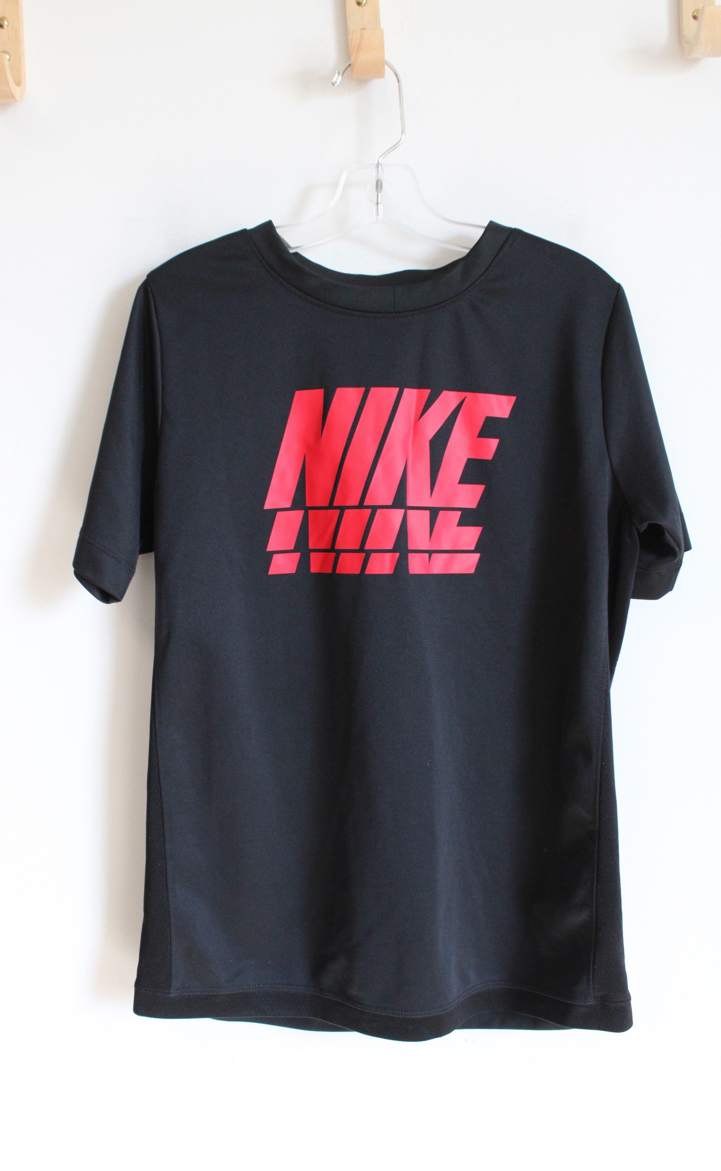 Nike Black & Red Athletic Shirt | Youth L (14/16)