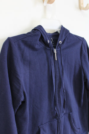 NY&C Navy Blue Zip Up Hoodie | S