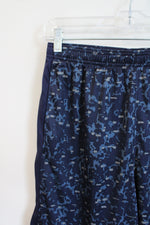 Under Armour Blue & Gray Patterned Athletic Shorts | Youth XL