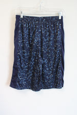 Under Armour Blue & Gray Patterned Athletic Shorts | Youth XL