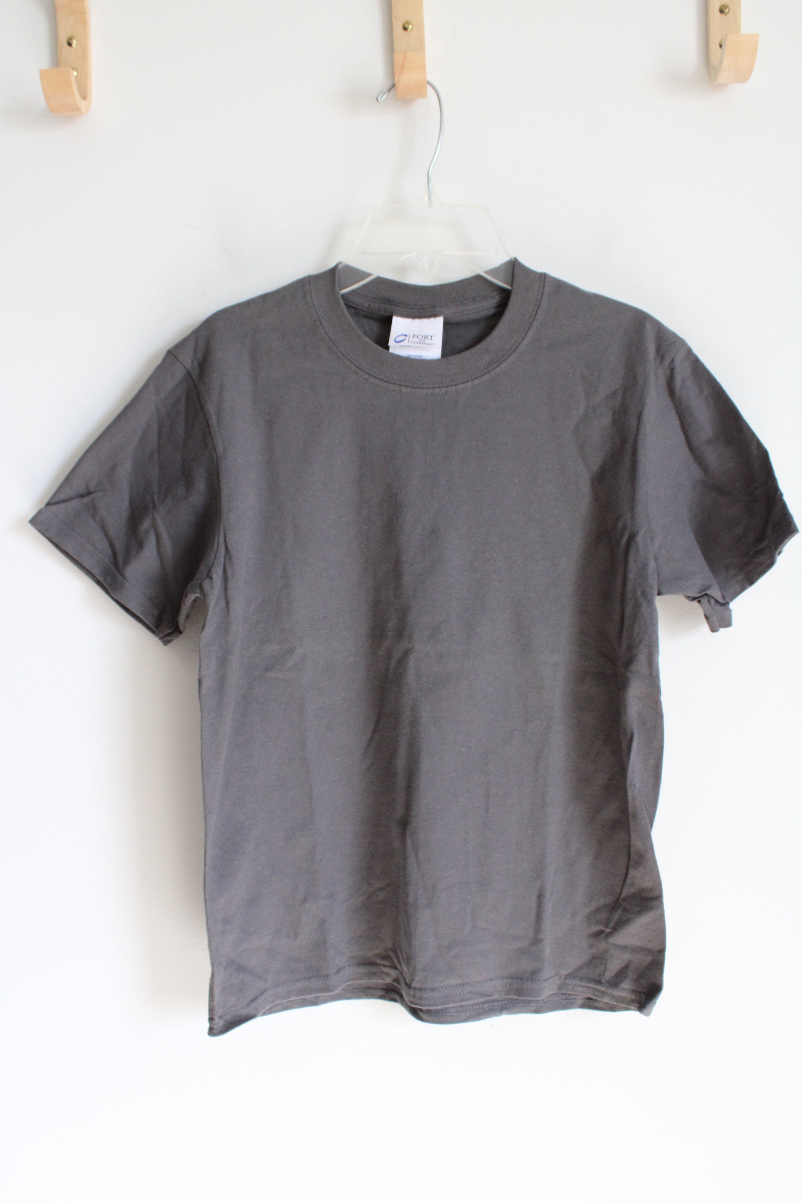 Port And Company Cotton Gray Shirt | Youth 10/12