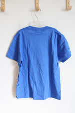 Port And Company Bright Blue Cotton Shirt | Youth M (10/12)