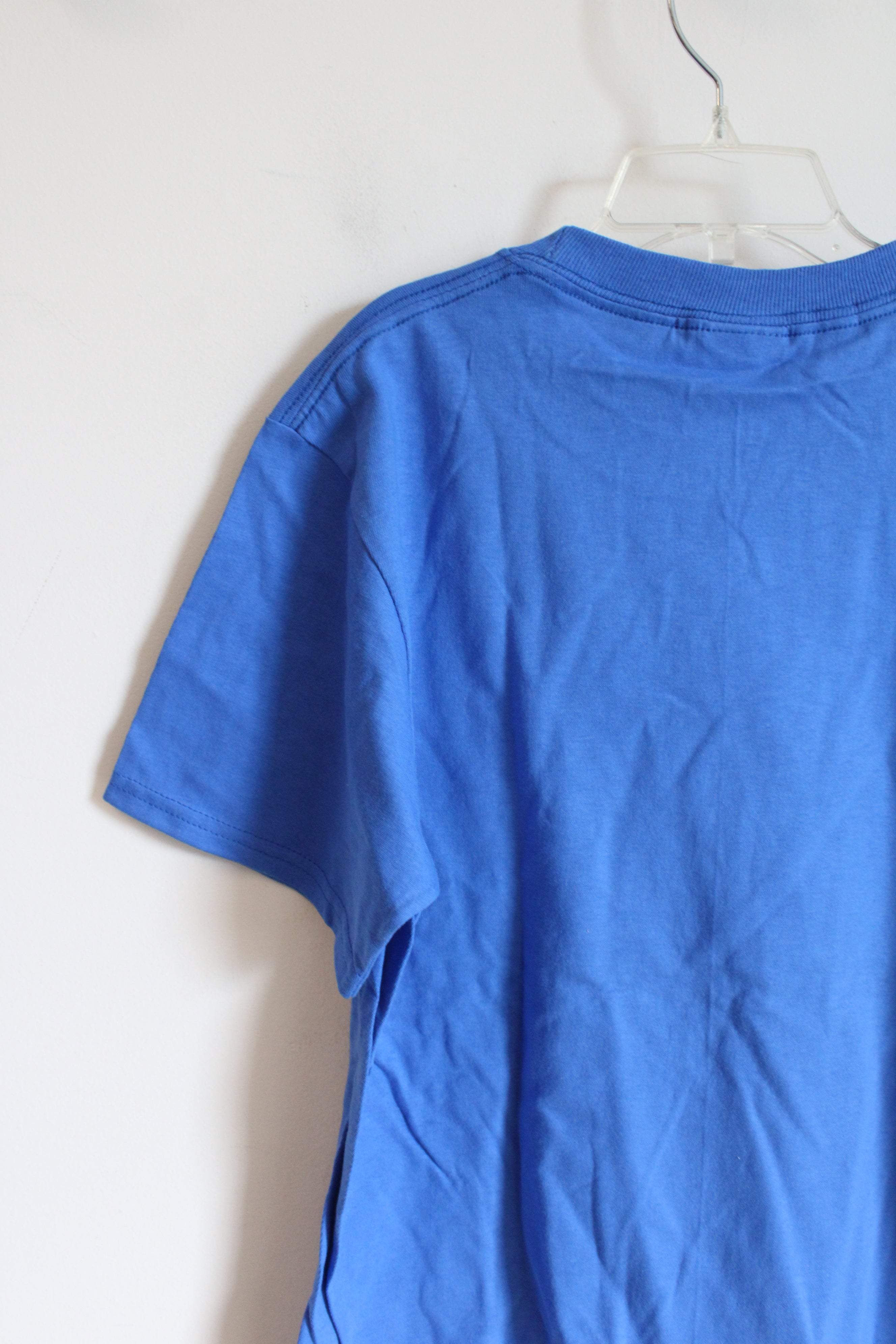 Port And Company Bright Blue Cotton Shirt | Youth M (10/12)