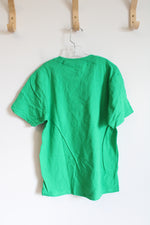 Port And Company Bright Green Cotton Shirt | Youth M (10/12)