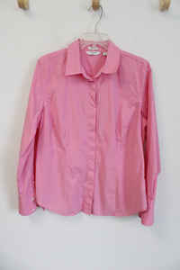 Liz Claiborne Pink Button Down Top | L