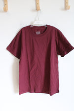 Port And Company Maroon Cotton Shirt | Youth M (10/12)