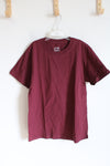 Port And Company Maroon Cotton Shirt | Youth M (10/12)