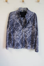 Damee, Inc. Blue & White Mesh 2-Piece Top & Jacket Set | XL