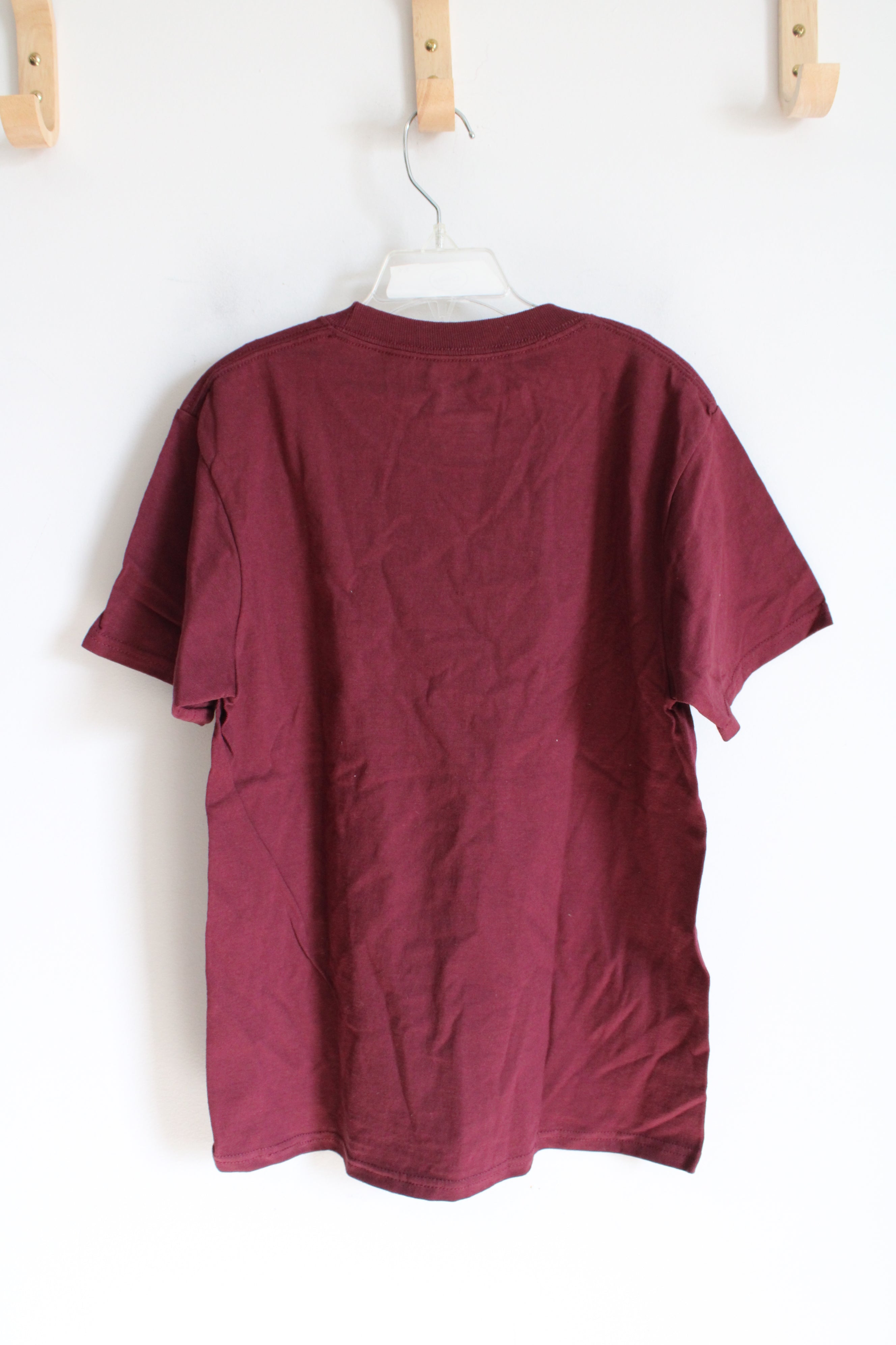 Port And Company Maroon Cotton Shirt | Youth M (10/12)