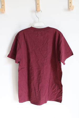 Port And Company Maroon Cotton Shirt | Youth M (10/12)