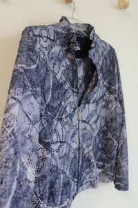 Damee, Inc. Blue & White Mesh 2-Piece Top & Jacket Set | XL