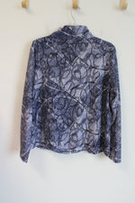 Damee, Inc. Blue & White Mesh 2-Piece Top & Jacket Set | XL