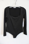 NEW Live In This Moment Solid Black Bodysuit | L