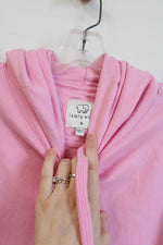 Ivory Ella Bubble Gum Pink Oversized Hoodie | M