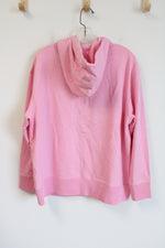 Ivory Ella Bubble Gum Pink Oversized Hoodie | M