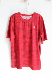 Spyder Red Patterned Athletic Shirt | M