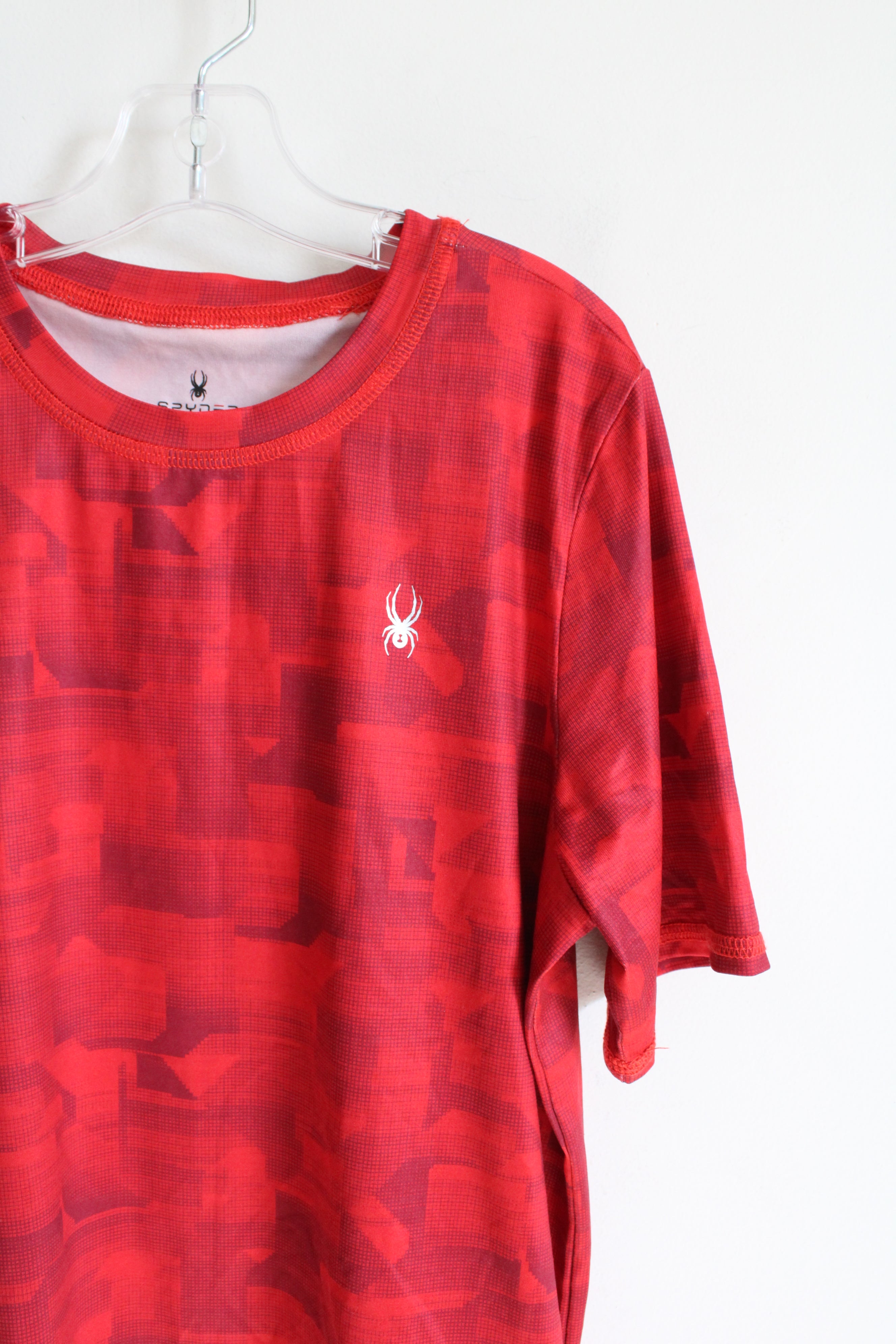 Spyder Red Patterned Athletic Shirt | M