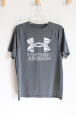 Under Armour Gray & White Shirt | Youth L (14/16)